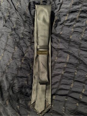 Lavard Black Tie with Gold Micro-Dot Pattern
